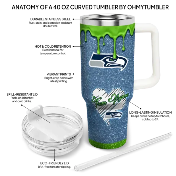 personalized seattle seahawks heart helmet motif blue curved tumbler new arrival.webp