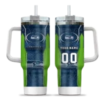 personalized seattle seahawks hexagon armor blue curved tumbler best selling.webp