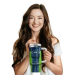 personalized seattle seahawks hexagon armor blue curved tumbler best selling.webp