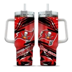 personalized tampa bay buccaneers abstract paths red curved tumbler best selling.webp
