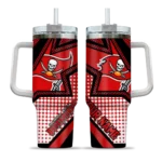 personalized tampa bay buccaneers arrow burst red curved tumbler best selling.webp