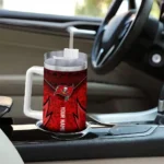 personalized tampa bay buccaneers chevron stripe red curved tumbler best selling.webp