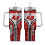 personalized tampa bay buccaneers leopard zipper red curved tumbler best selling.webp