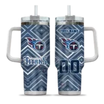 personalized tennessee titans bold diamonds navy curved tumbler best selling.webp