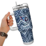 personalized tennessee titans bold diamonds navy curved tumbler best selling.webp