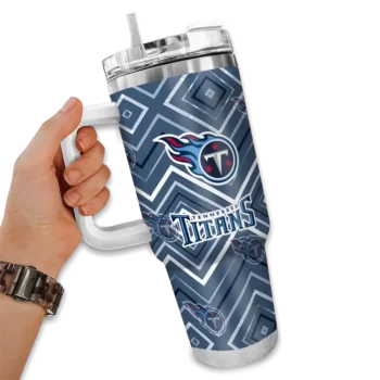 personalized tennessee titans bold diamonds navy curved tumbler fashion forward.webp