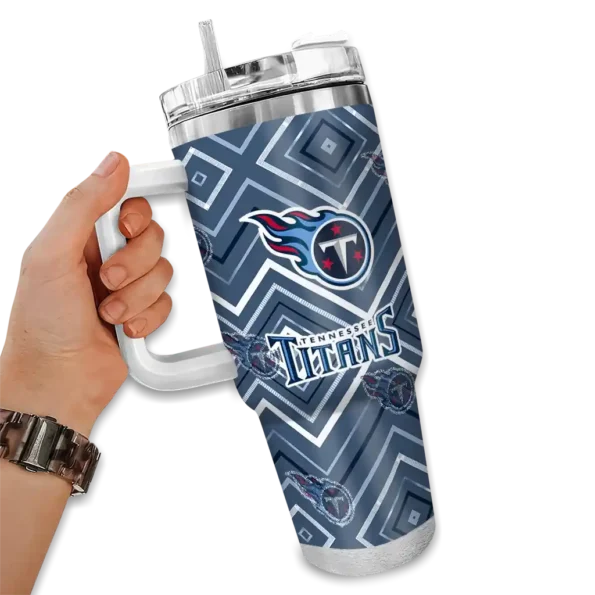 personalized tennessee titans bold diamonds navy curved tumbler fashion forward.webp