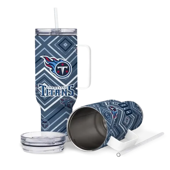 personalized tennessee titans bold diamonds navy curved tumbler high quality.webp