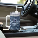 personalized tennessee titans bold diamonds navy curved tumbler best selling.webp