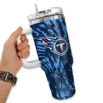 personalized tennessee titans burst swirl navy curved tumbler best selling.webp