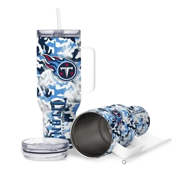 personalized tennessee titans camo mashup navy white curved tumbler high quality.webp
