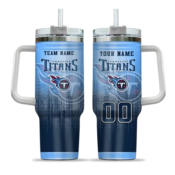 personalized tennessee titans gradient dots navy curved tumbler best selling.webp