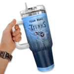 personalized tennessee titans gradient dots navy curved tumbler best selling.webp