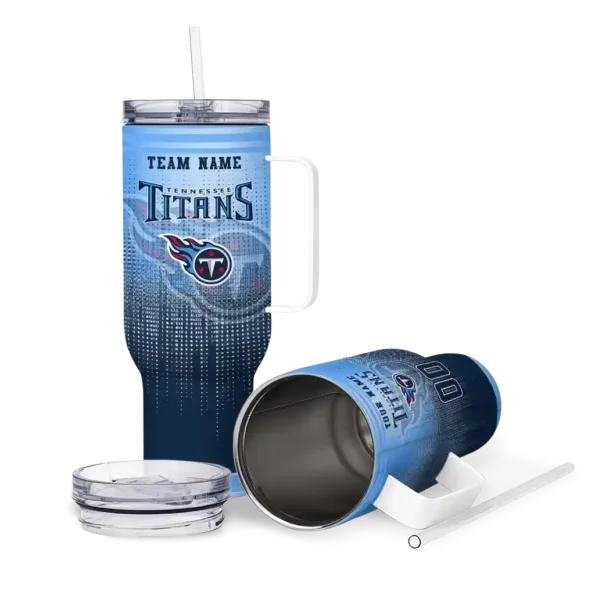 personalized tennessee titans gradient dots navy curved tumbler high quality.webp