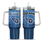 personalized tennessee titans hex texture navy curved tumbler best selling.webp
