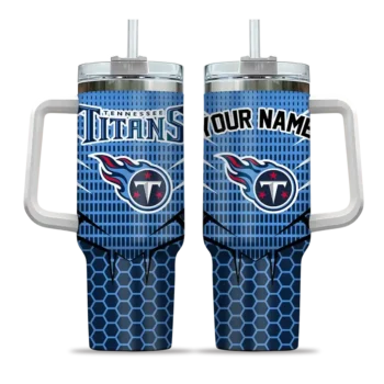personalized tennessee titans hex texture navy curved tumbler best selling.webp