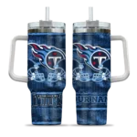 personalized tennessee titans honey streaks navy curved tumbler best selling.webp