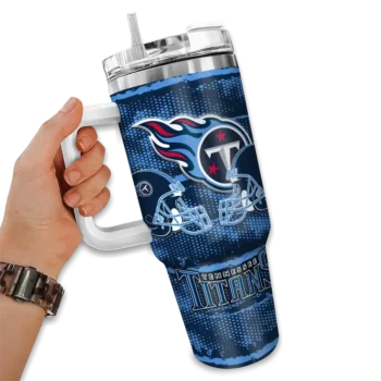 personalized tennessee titans honey streaks navy curved tumbler fashion forward.webp