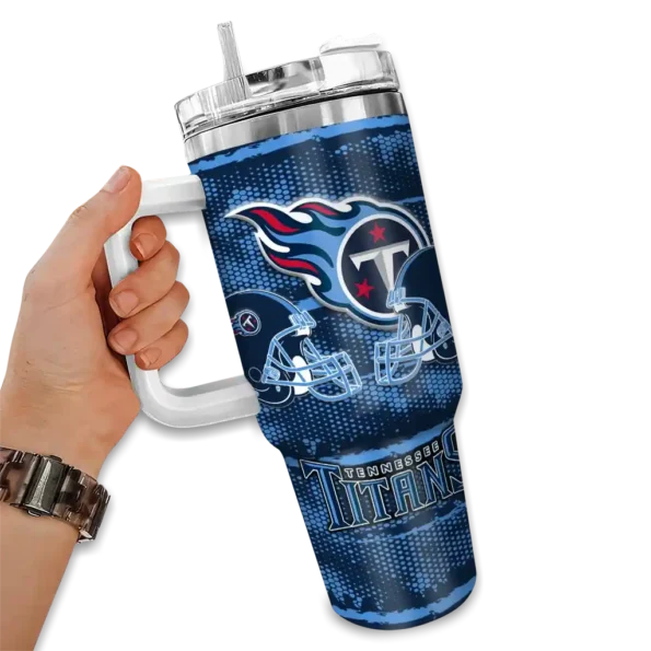 personalized tennessee titans honey streaks navy curved tumbler fashion forward.webp