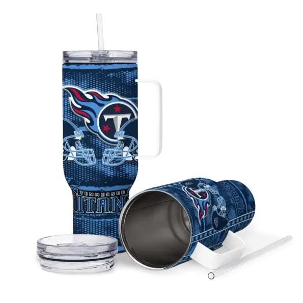 personalized tennessee titans honey streaks navy curved tumbler high quality.webp