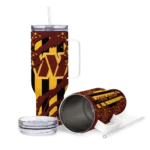 personalized washington commanders claw cut burgundy black curved tumbler best selling.webp