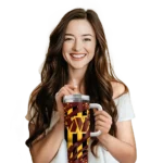personalized washington commanders claw cut burgundy black curved tumbler best selling.webp