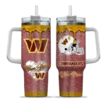 personalized washington commanders heart helmet motif burgundy curved tumbler best selling.webp