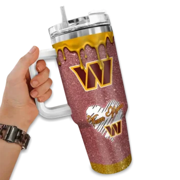 personalized washington commanders heart helmet motif burgundy curved tumbler fashion forward.webp