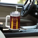 personalized washington commanders hexagon armor burgundy curved tumbler best selling.webp