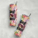 arizona cardinals flower cluster skinny tumbler best selling 1.webp