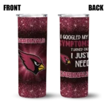 arizona cardinals radiant glitter red skinny tumbler best selling 2.webp