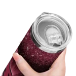 arizona cardinals radiant glitter red skinny tumbler best selling 2.webp