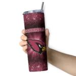 arizona cardinals radiant glitter red skinny tumbler best selling 2.webp