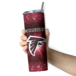 atlanta-falcons-radiant-glitter-red-skinny-tumbler-best-selling.webp