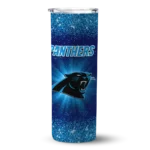 carolina-panthers-radiant-glitter-blue-skinny-tumbler-best-selling.webp