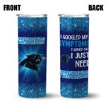 carolina-panthers-radiant-glitter-blue-skinny-tumbler-best-selling.webp