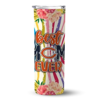 Chicago Bears Flower Cluster Skinny Tumbler