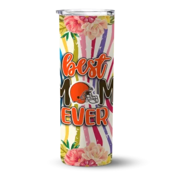 Cleveland Browns Flower Cluster Skinny Tumbler