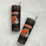 cleveland-browns-radiant-glitter-brown-skinny-tumbler-best-selling.webp