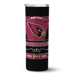 custom arizona cardinals helmet belt red black skinny tumbler best selling.webp