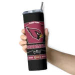 custom arizona cardinals helmet belt red black skinny tumbler best selling.webp