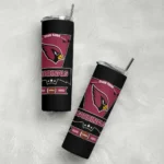 custom arizona cardinals helmet belt red black skinny tumbler best selling.webp