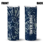 custom-dallas-cowboys-metallic-grid-blue-skinny-tumbler-best-selling.webp
