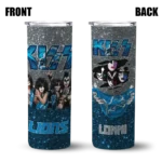 custom detroit lions kiss band silver skinny tumbler best selling.webp
