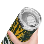 custom-green-bay-packers-metallic-grid-green-skinny-tumbler-best-selling.webp