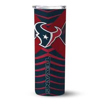 Houston Texans Skinny Tumbler - Custom Camo Texture Blue