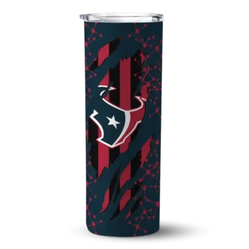 Houston Texans Skinny Tumbler - Custom Star Pop Blue Black