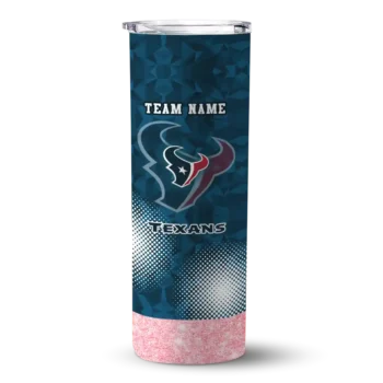 Houston Texans Skinny Tumbler - Custom Starburst Tiles Blue