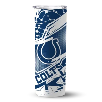 Indianapolis Colts Skinny Tumbler - Custom Helmet Clash Blue