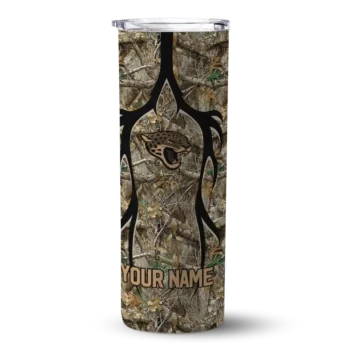 Jacksonville Jaguars Skinny Tumbler - Custom Antler Flow Camo